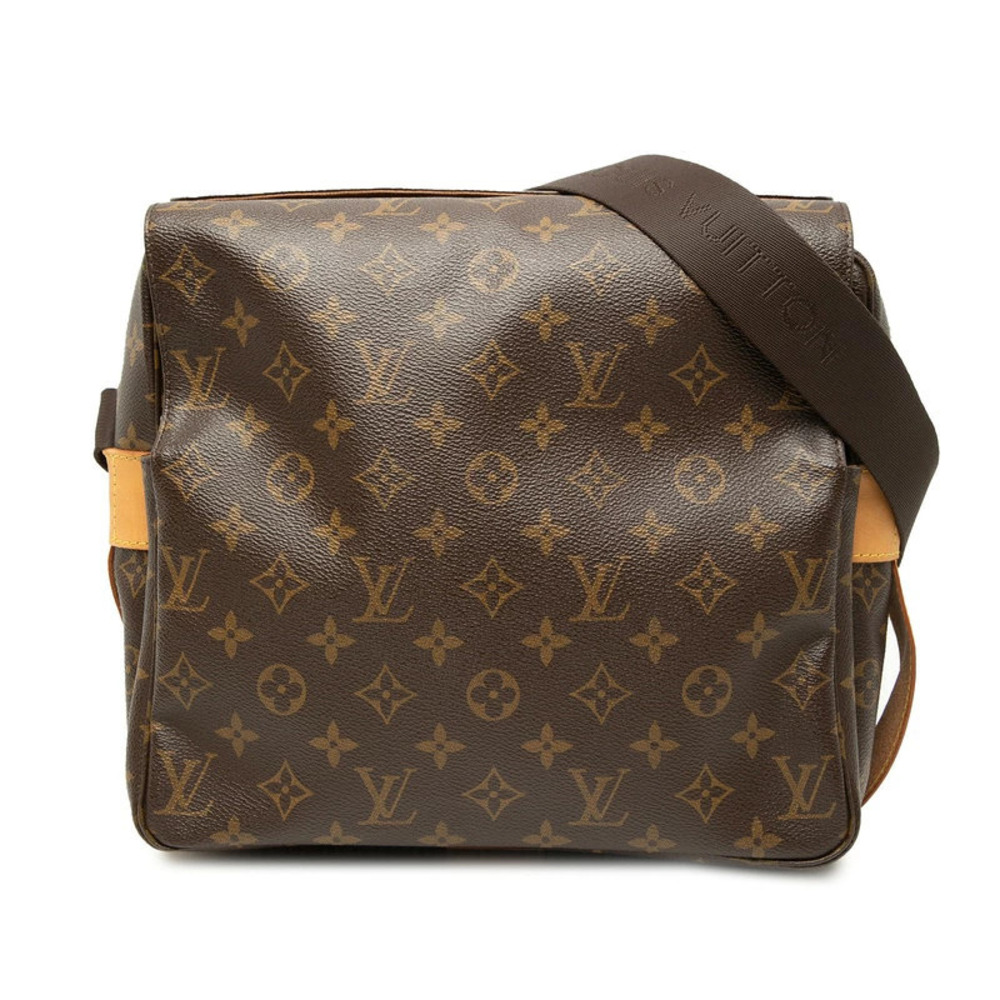 Louis Vuitton Monogram Naviglio Crossbody Bag Brown Leather